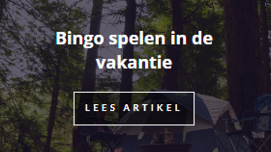 Bingo spelen in de vakantie